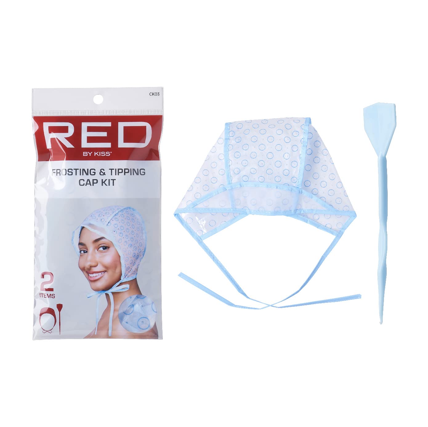 Red by Kiss Hair Dye Coloring and Highlighting Kit Frosting and Tipping Cap kit (2 Piece Kit) Beauty & Personal Care Red by Kiss