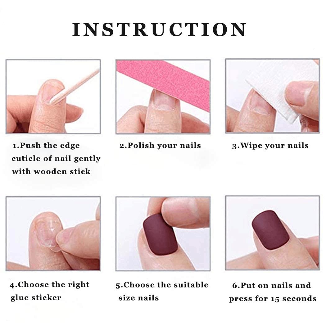 Aksod Long Coffin French Manicure Press on Nails Tips Glossy Pink Fake Nails Designed Ballerina Full Cover Artificial False Nails Tips for Women Beauty & Personal Care Aksod