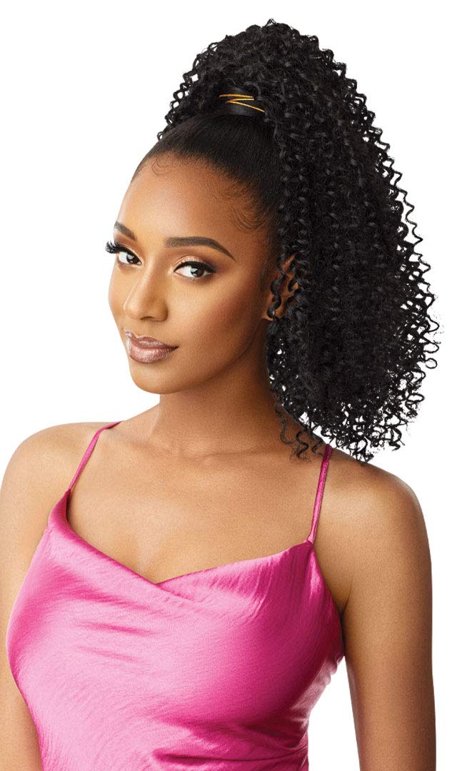 Outre PRETTY QUICK Premium Heat Resistant Synthetic Salon Style Wrap Ponytail Bulk-Free Quick Easy Styling Lightweight Soft Feel & Natural Luster -