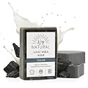 Activated Charcoal Soap Bar 3 Pack (5oz Bars) - Goat Milk Soap for Women & Men - Natural, Handmade Exfoliating Body Wash Bar - Moisturizing for Dry Beauty & Personal Care Way Natural