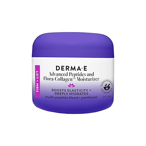 Derma E Advanced Peptides and Vegan Flora-Collagen Night Moisturizer - Hydrating Topical Facial Cream Improves Elasticity and Reduces Appearance Beauty & Personal Care Derma E