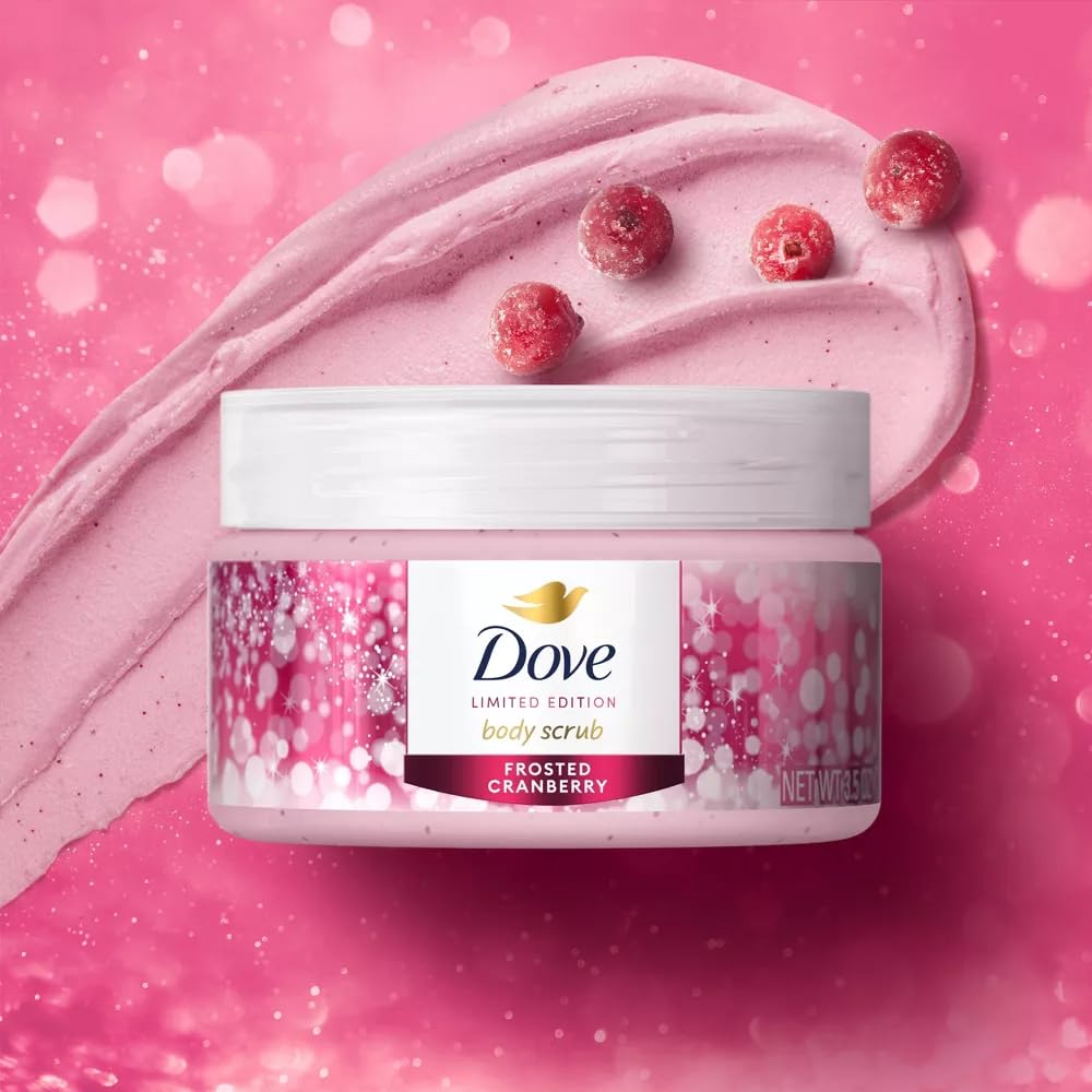 Dove Frosted Cranberry Body Scrub, Exfoliating Body Polish, PETA Approved Vegan Body Exfoliator, Moisturizing Skin Care Scrub, 3.5 oz Beauty & Personal Care Dove