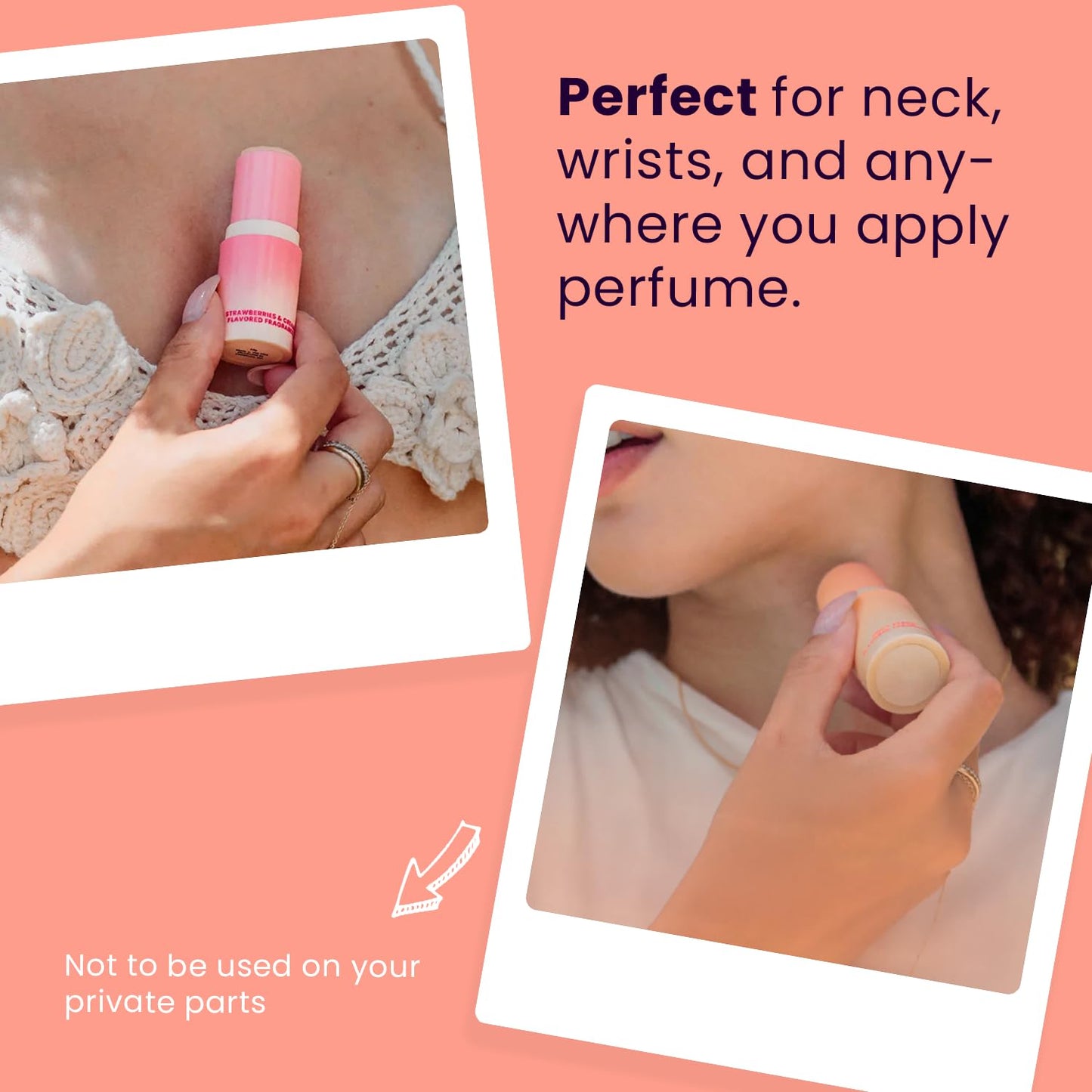 SweetSpot Flavored Solid Perfume Stick, Portable Travel Perfumes for Women, Long Lasting Fragrances, Non Sticky Formula, Natural Ingredients Beauty and Personal Care Sweetums