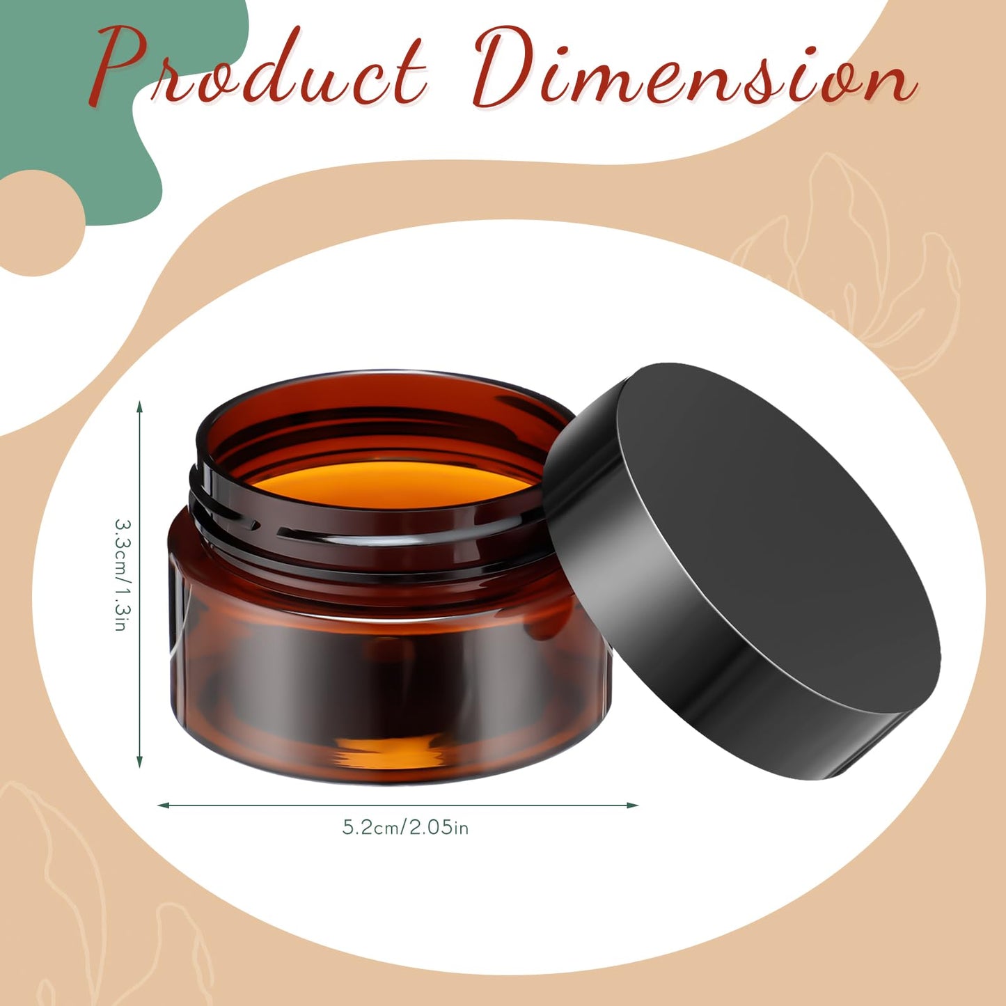 Patelai 4 Pieces Round Wide-mouth Leak Proof Plastic Container Jars with Lids for Travel Storage Makeup Beauty Products Face Creams Oils Salves Beauty and Personal Care Patelai