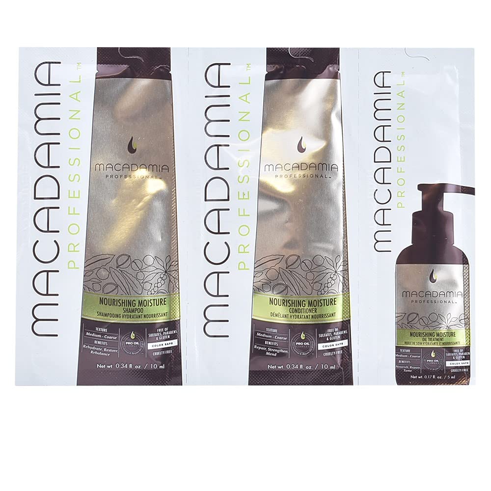 Macadamia Professional Nourishing Moisture Shampoo/Conditioner & Oil Treatment, 3 Count Beauty & Personal Care Macadamia Professional