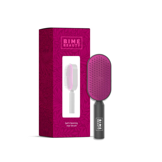 Bime Beauty hair brushes for Women and Men | Tangle Teezer Curly hair brush | hair brush cleaner | Comes with Self - Cleaning Hair Brush | Pink Purple