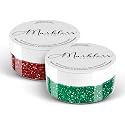 MARBLERS Twinkle Face & Body Glitter Duo [Santa Red & Christmas Green] 0.36oz (10g) | Non-Toxic | Cruelty-Free | Eyeshadow, Nail Polish, Nail Art | Beauty & Personal Care MARBLERS