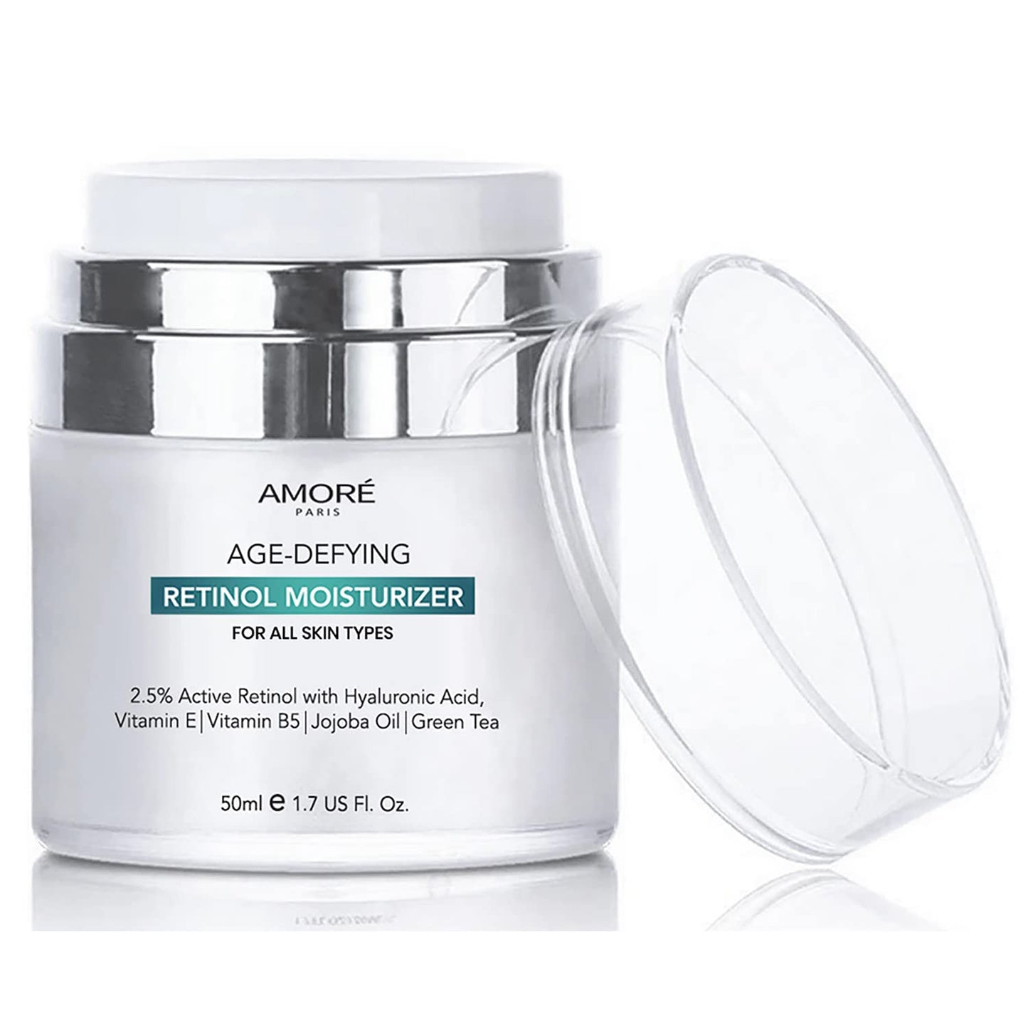 Retinol 2.5% High Potency Anti-Aging Moisturizer Cream (1.7 Fl. Oz.), Silver Beauty & Personal Care Amore Paris