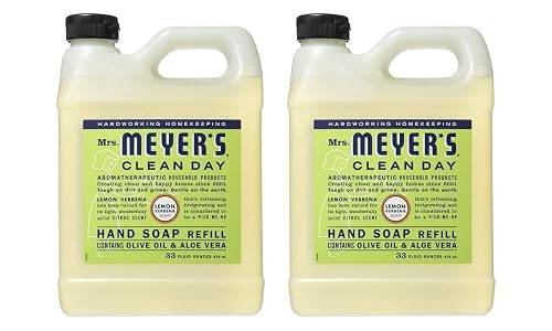 Mrs. Meyer's Clean Day Liquid Hand Soap Refill Bottle, Lemon Verbena Scent, 33 Fl oz (Pack of 2) Beauty & Personal Care Mrs. MEYER'S