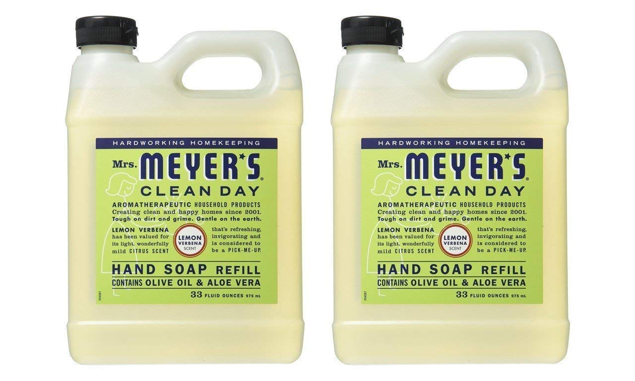 Mrs. Meyer's Clean Day Liquid Hand Soap Refill Bottle, Lemon Verbena Scent, 33 Fl oz (Pack of 2) Beauty & Personal Care Mrs. MEYER'S