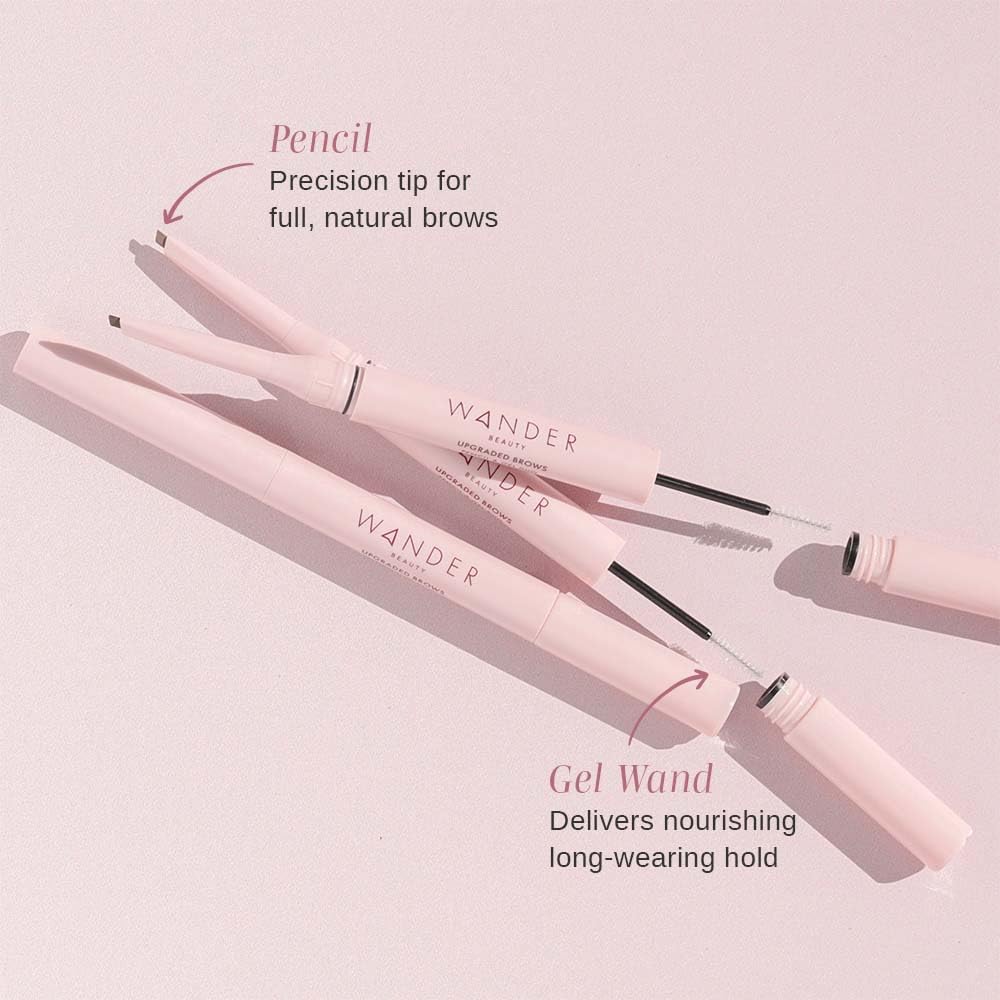 Wander Beauty Upgraded Brow Pencil & Gel Duo - Taupe - 2-in-1 Brow Makeup with Castor Oil, Peptides, Panthenol - Dual-Sided Filler, Definer & Lifter Beauty & Personal Care Wander Beauty