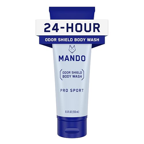 Mando Odor Shield Body Wash - 24 Hour Control - Removes Odor Better than Soap - SLS and Paraben Free, Skin Safe - 8.5 Ounce (Pro Sport) Beauty & Personal Care Mando