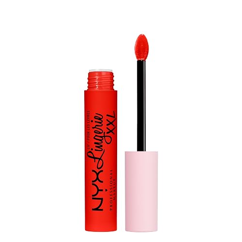 NYX PROFESSIONAL MAKEUP Lip Lingerie XXL Matte Liquid Lipstick - On Fuego (Fire Red) Beauty & Personal Care NYX PROFESSIONAL MAKEUP