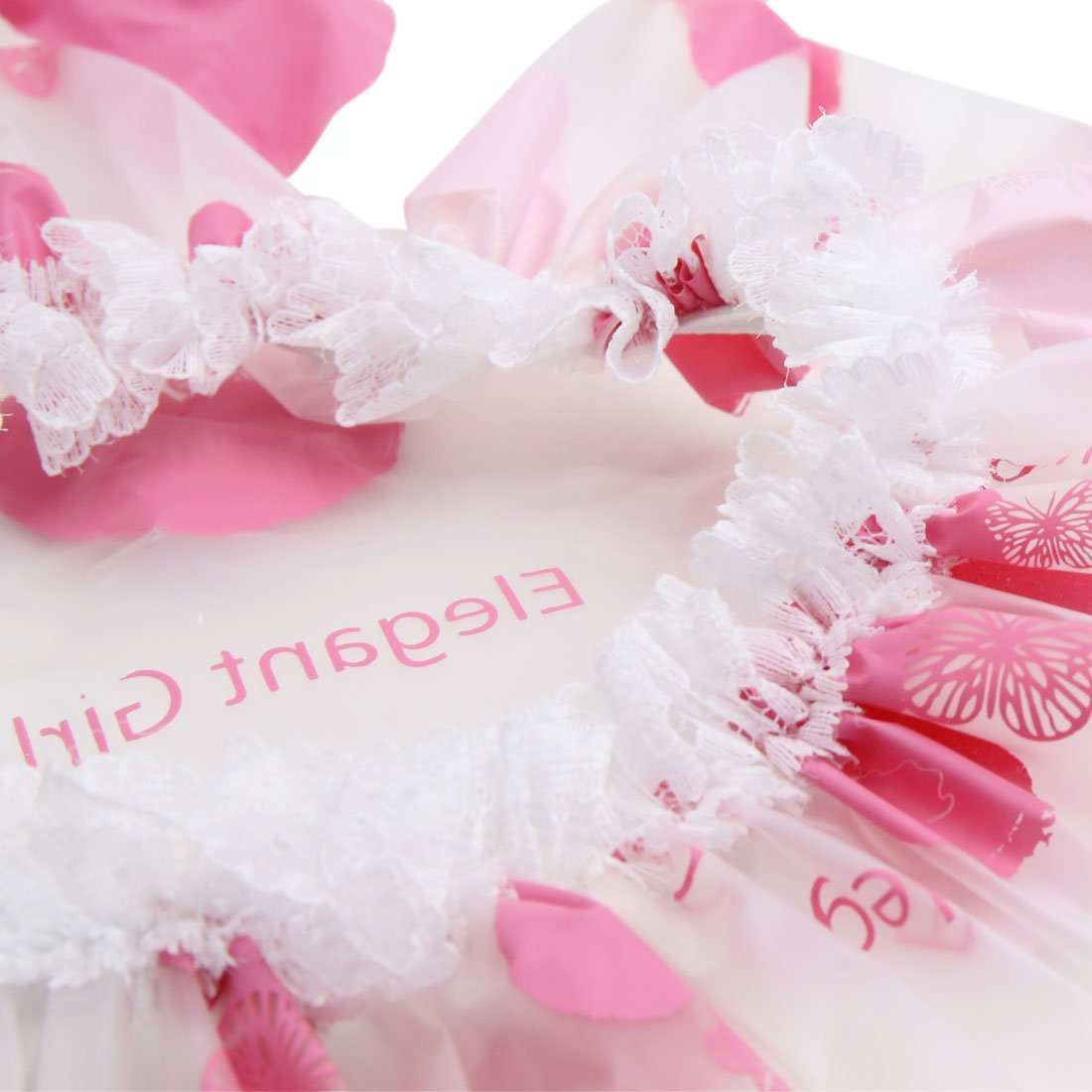 Ruilogod Pink Thick PEVA Heart Printing Waterproof Shower Bath Hair Cap Protective Hat (id: e93 2c2 918 b9b 038 Beauty and Personal Care Ruilogod