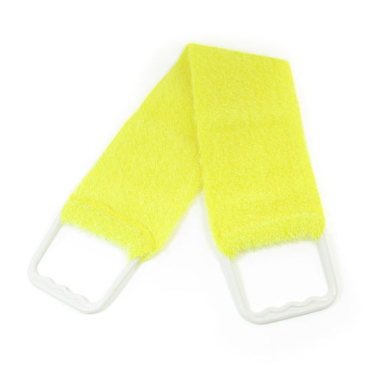 Ruilogod Cotton Loofah Bath Belt 26.4 Inch x 4.7 Inch Yellow White (id: 66e 0a2 615 5fe d30 Beauty and Personal Care Ruilogod