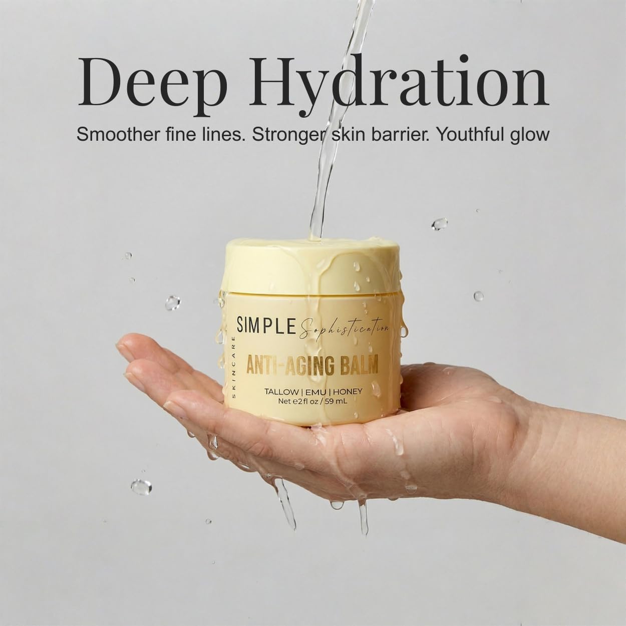 Simple Sophistication Tallow Emu Honey Balm | Nourishing Face & Body Moisturizer with Manuka Honey & Emu Oil, Non-Greasy Natural Skincare (Anti-Aging Beauty & Personal Care Simple Sophistication