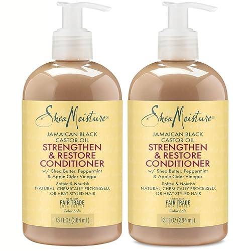Shea Moisture Jamaican Black Conditioner Strength/Grow 13 Ounce (384ml) (2 Pack) Beauty & Personal Care SheaMoisture
