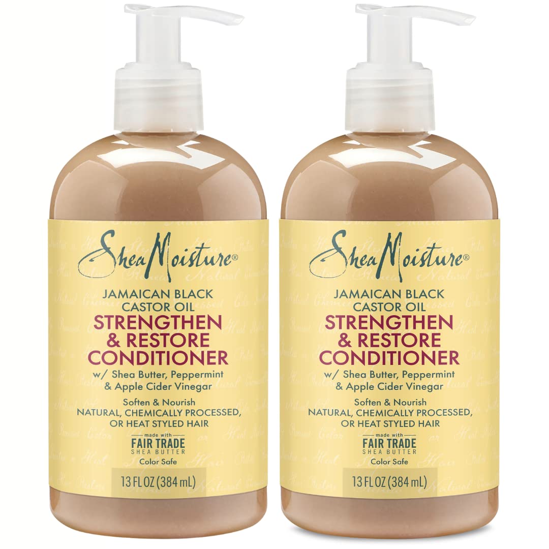 Shea Moisture Jamaican Black Conditioner Strength/Grow 13 Ounce (384ml) (2 Pack) Beauty & Personal Care SheaMoisture