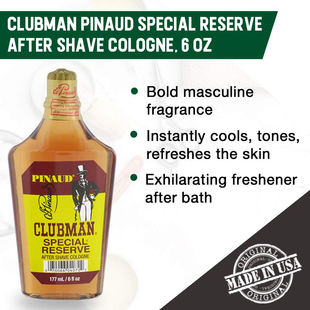 Clubman Special Reserve Shave Cologne, After Shave Macho Fragrance, 6 fl oz Beauty & Personal Care Clubman
