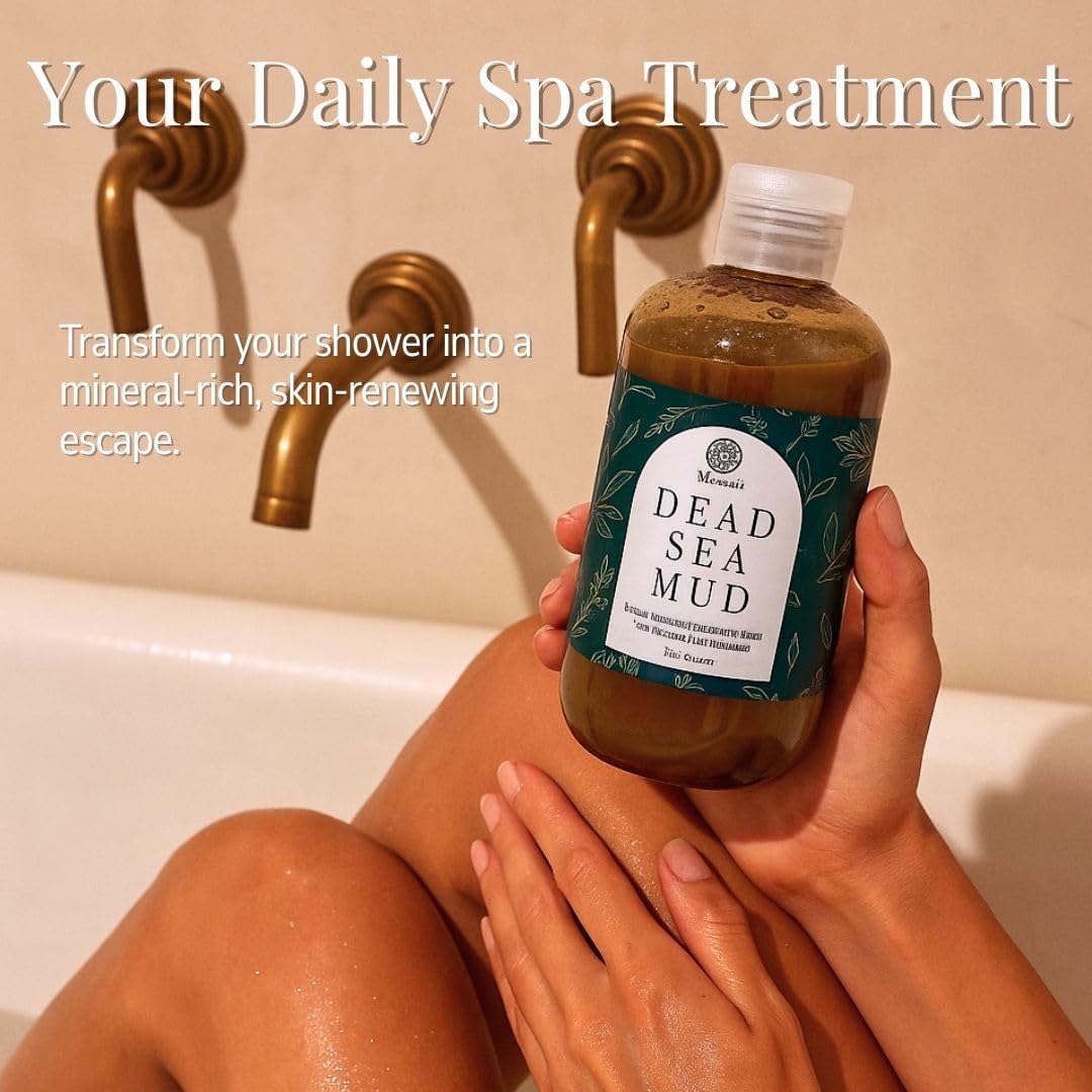 Nature Skin Shop Dead Sea Mud Body Wash, Detoxifying & Purifying Mineral-Rich Cleanser for Body Acne, Clogged Pores & Oily Skin, Natural Spa Quality Beauty & Personal Care Nature Skin Shop