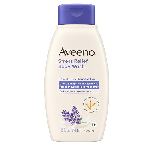 Aveeno Stress Relief Body Wash with Prebiotic Oat & Lavender Scent for Sensitive Skin, Gently Cleanses & Helps You Feel Calm & Relaxed in the Shower Beauty & Personal Care Aveeno