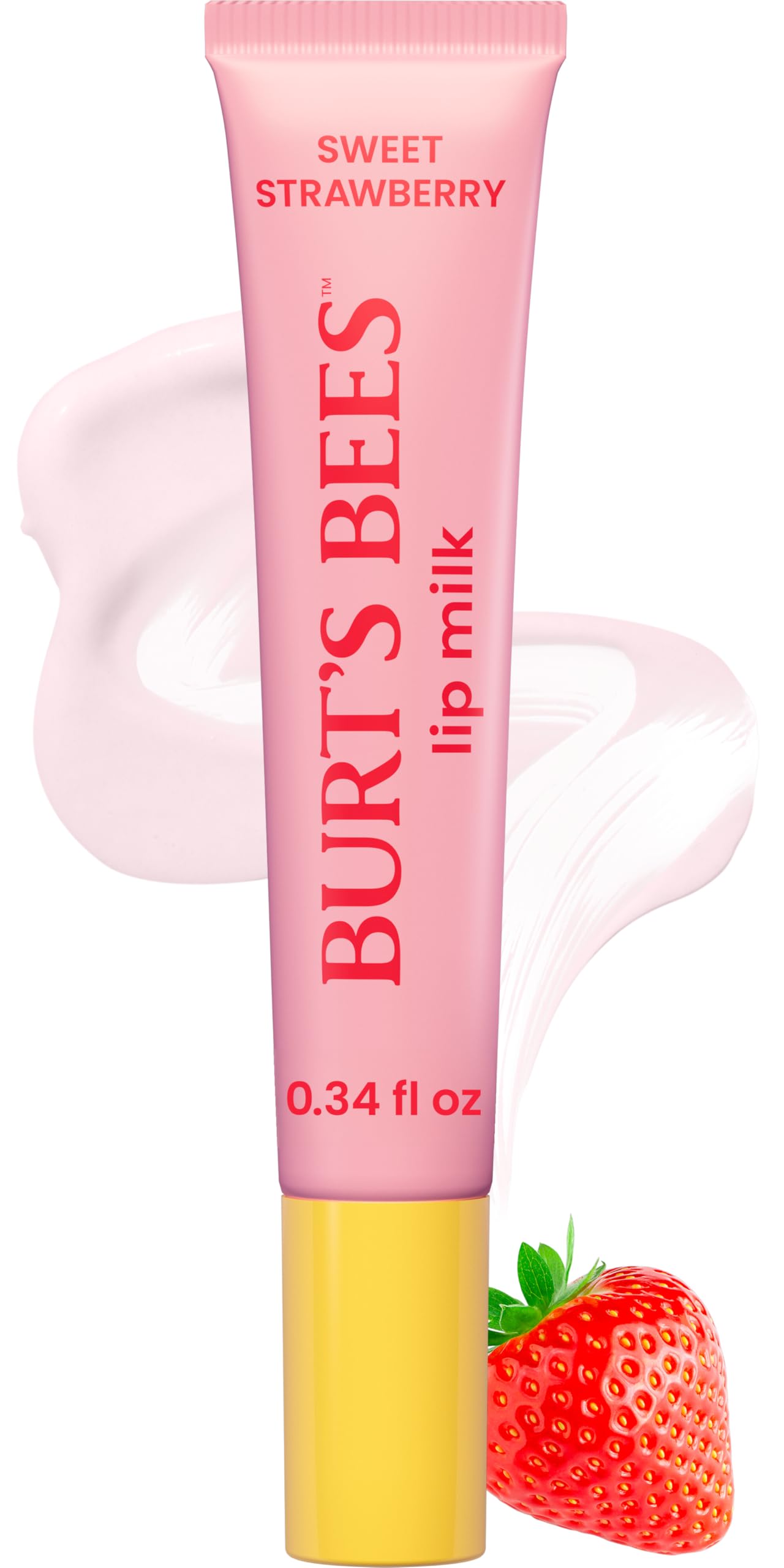 Burt’s Bees Lip Milk, Daily Lip Moisturizer, Sweet Strawberry, Vitamin Enriched Moisturizing Lip Balm with Almond Milk and Jojoba Oil, Hydrating Beauty and Personal Care Burt's Bees