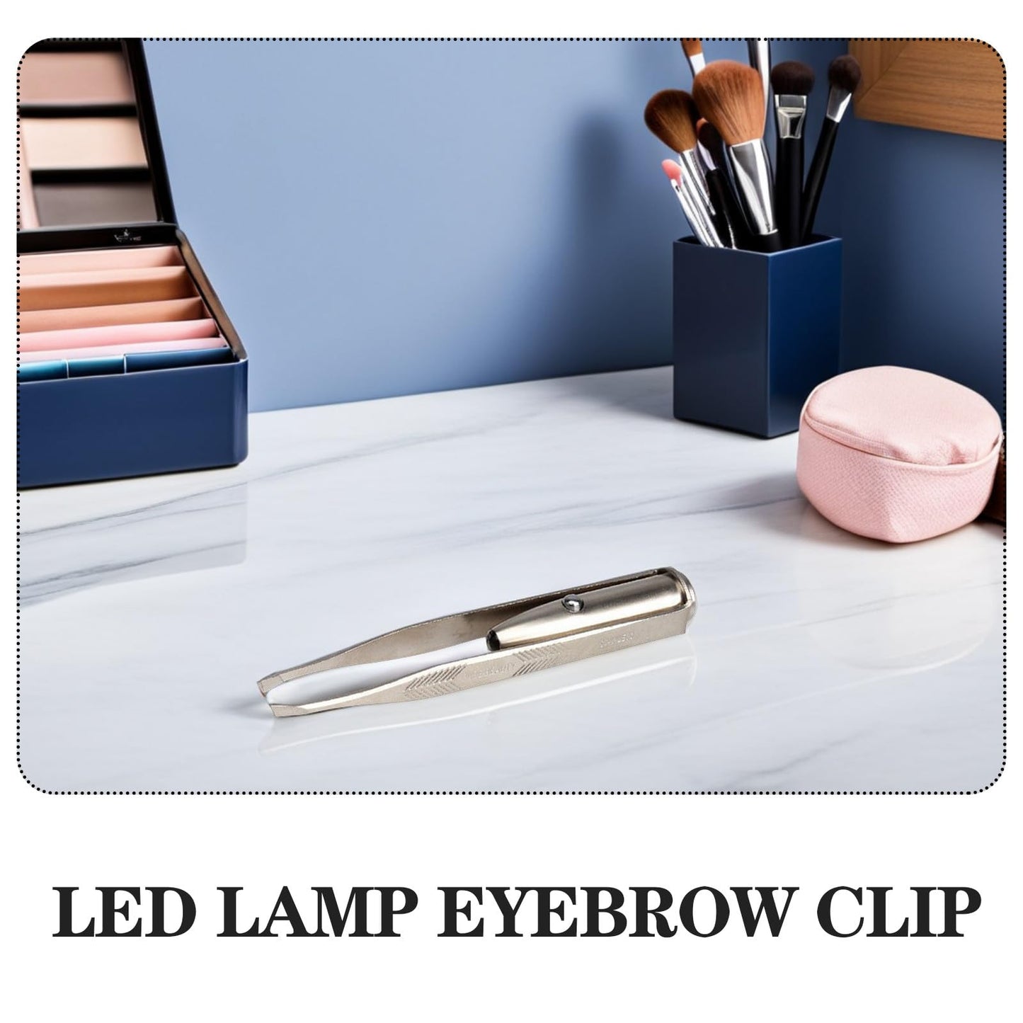 Tweezers with Light Super Bright LED Eyebrow Tweezer Push Button On Off for Makeup - Accurate, Compact,Easy to Store Beauty and Personal Care VINTORKY