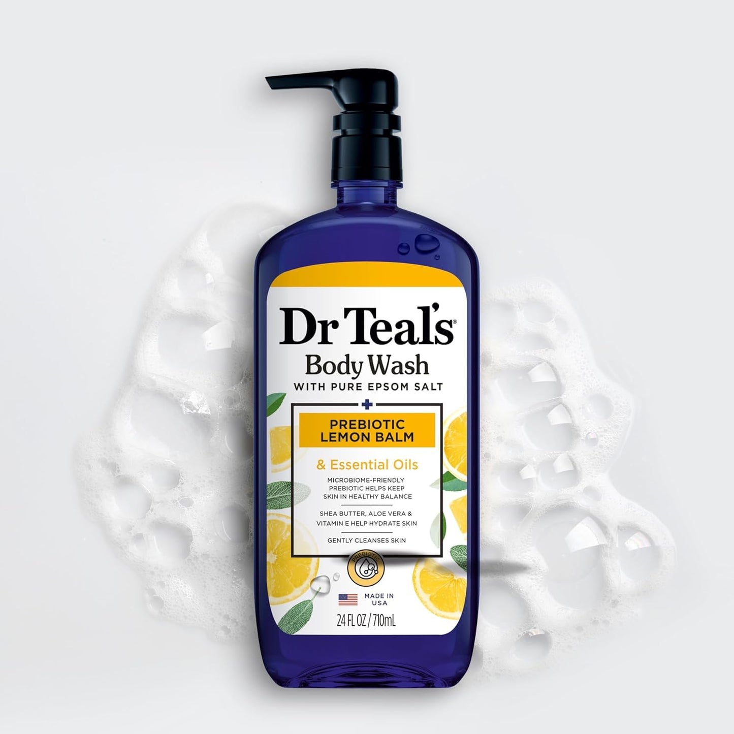 Dr Teal's Body Wash with Prebiotic Lemon Balm, Sage & Thyme Essential Oils, Magnesium, 24 fl oz, 2 Pack Beauty & Personal Care Dr Teal's