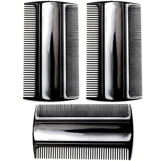 Favorict (3 Pack) 3.5" Pocket Hair Comb Beard & Mustache 2 Sides Combs for Men's Hair Beard Mustache and Sideburns (Black) Beauty and Personal Care Favorict