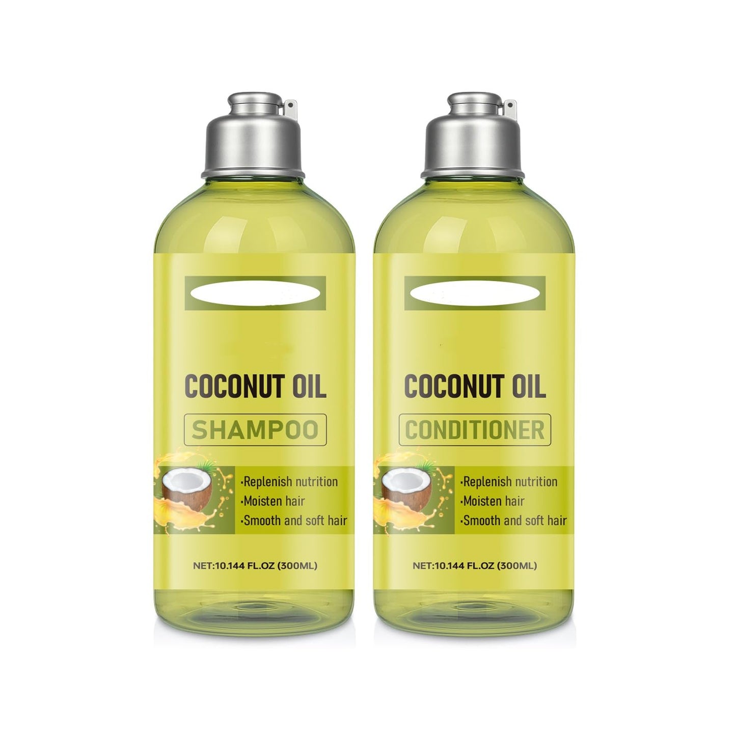 Coconut Oil Shampoo and Conditioner Set, Coconut Nourishing Hair Care Set for All Hair Types, Hydrating & Frizz Control Treatment, Helps Restore Beauty & Personal Care XJBD
