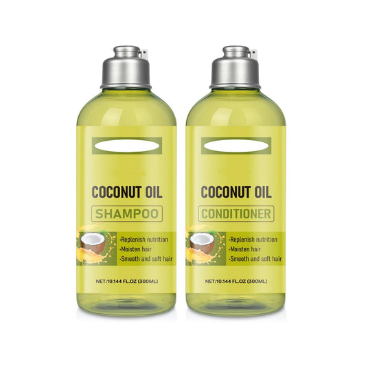 Coconut Oil Shampoo and Conditioner Set, Coconut Nourishing Hair Care Set for All Hair Types, Hydrating & Frizz Control Treatment, Helps Restore Beauty & Personal Care XJBD