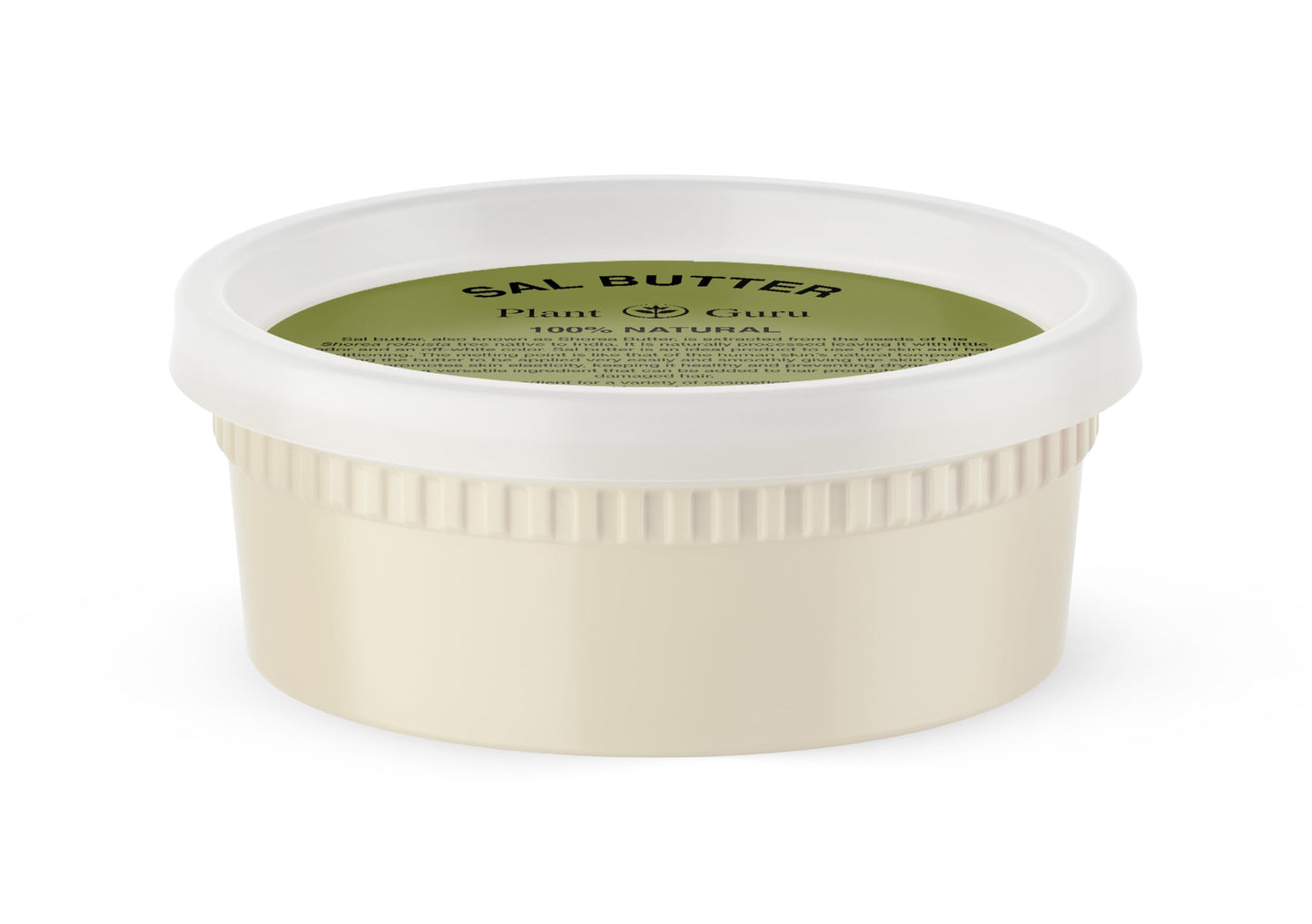 Plant Guru Raw Sal Seed Butter 8 oz. 100% Pure Natural Cold Pressed - Great for Skin, Body and Hair Moisturizer, DIY Creams, Balms, Lotions and Soap Beauty & Personal Care Plant Guru