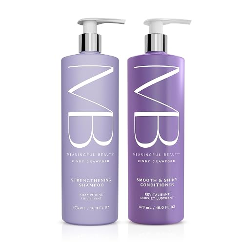 Meaningful Beauty Age-Proof Hair Care Starter Set, Strengthening Shampoo & Smooth and Shiny Conditioner Set, Plant Based Keratin Alternative, Restores Beauty & Personal Care Meaningful Beauty