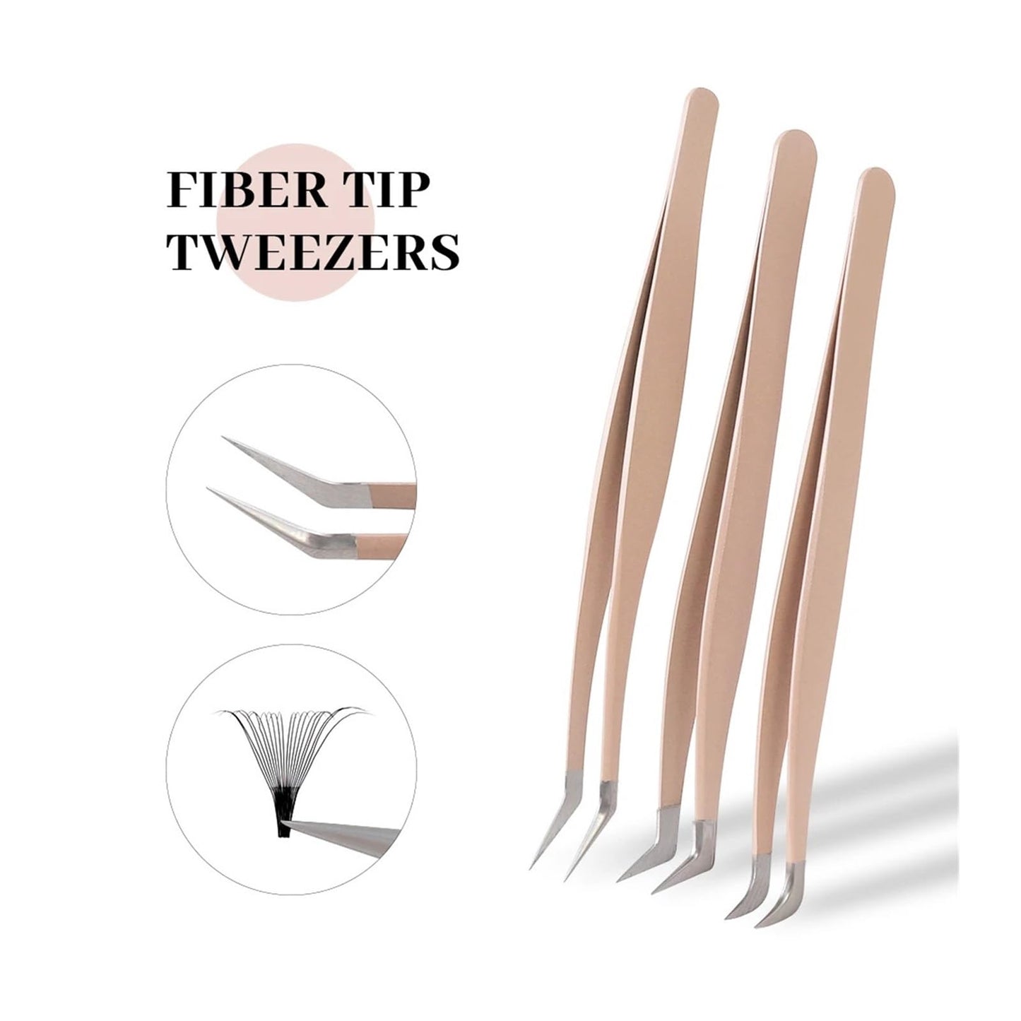 Eyelash Extension Tweezers Stainless Steel 3D Accurate Clip Eyelashes Tweezers Lash Extensions Supplies Set Tool(ZJ-02) Beauty and Personal Care ZXYZXYZZ