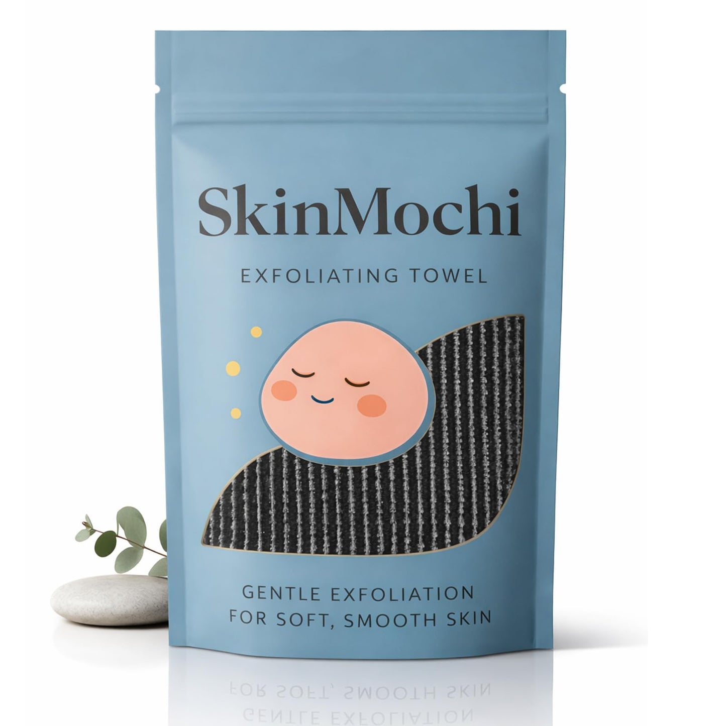 SkinMochi Exfoliating Shower Towel, Extra Long Rip-Resistant Body Back Scrubber, Deep Cleansing Skin-Friendly Exfoliating Washcloth for Men and Women Beauty and Personal Care SkinMochi