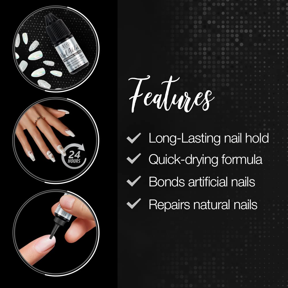 Ardell Professional Nail Glue, Superior Hold, Long-Lasting Adhesive for Fake Nails, Press On Nails & Nail Repairs, Quick-Drying Formula, 5g Beauty & Personal Care Ardell