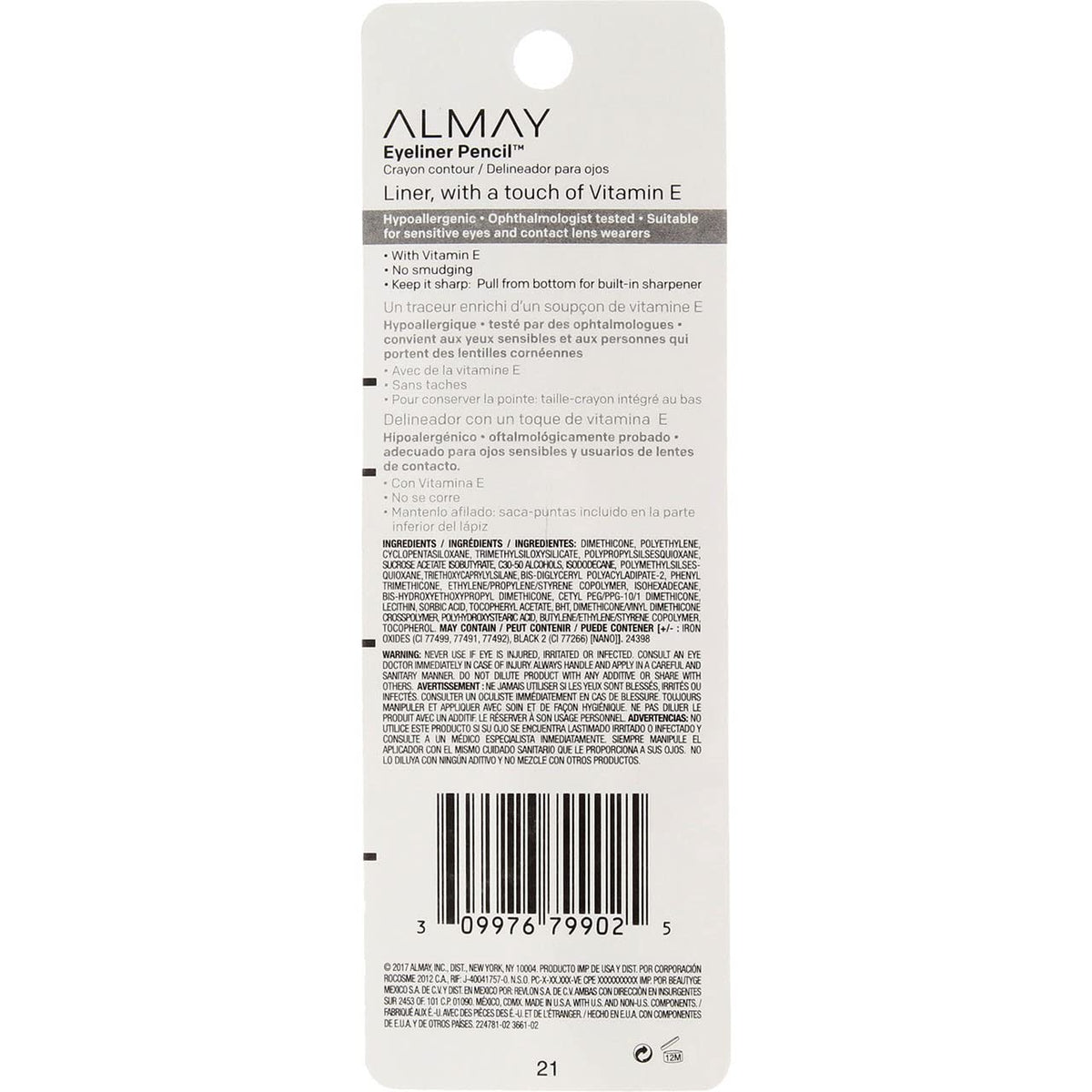 Almay Eyeliner Pencil, Black Brown [206], 0.01 oz (Pack of 5) Beauty & Personal Care Almay