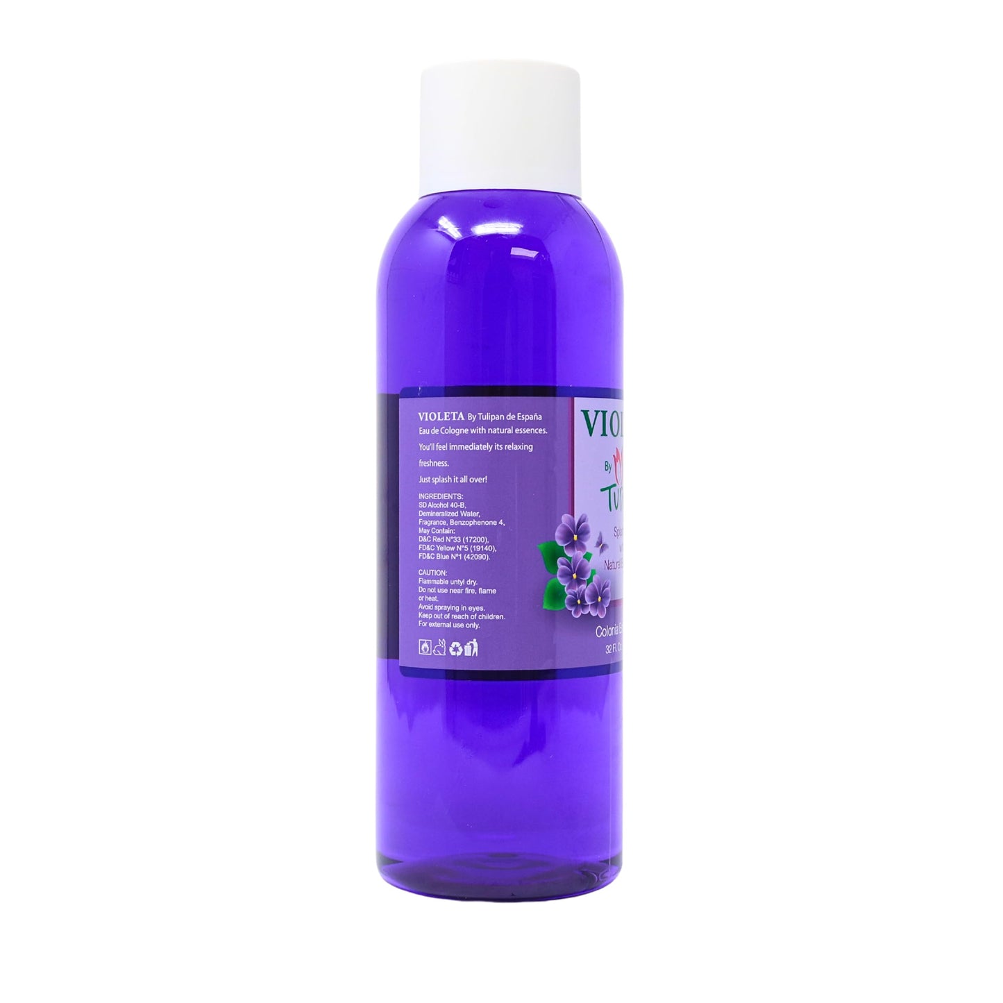 Tulipan De Espana Violet Cologne, 32 fl oz - Classic Violet Scent, Soothing and Calming, Ideal for Relaxation and Sleep, Multi-Purpose Use Beauty & Personal Care Tulipan de Espana