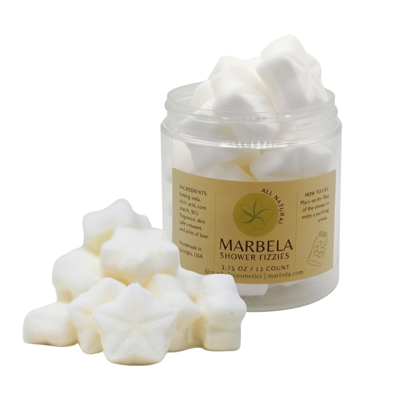 Marbela Eucalyptus and Mint Shower Fizzies Aromatherapy - 12 pcs Eucalyptus Steamers for Men and Women, Handmade Vegan Bath Essentials, Aromatherapy Beauty and Personal Care Marbela
