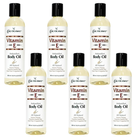 Cococare Natural Vitamin E Antioxidant Body Oil - Vitamin Therapy for All Skin Types - 8.5 fl oz - Pack of 6