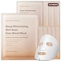 MOTHER MADE Glowing Glass Skin Hydrating Snail Deep Collagen Face Masks 10 EA, with Niacinamide 2%, Vitamin E, Facial Masks for Dry, Sensitive Skin Beauty & Personal Care MOTHER MADE