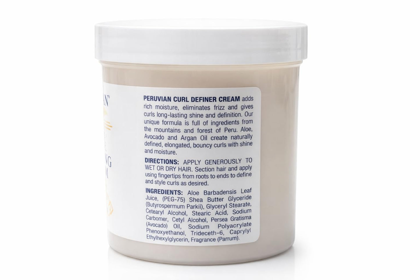 Peruvian white Curl Defining Cream Tames Frizz, Moisture-Rich, 16 oz. Beauty & Personal Care Peruvian white