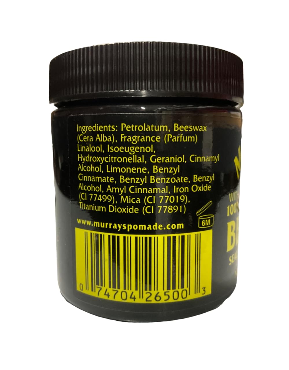 Murrays Black Beeswax 3.5 Ounce Jar (103ml) (3 Pack) Beauty & Personal Care Murray's