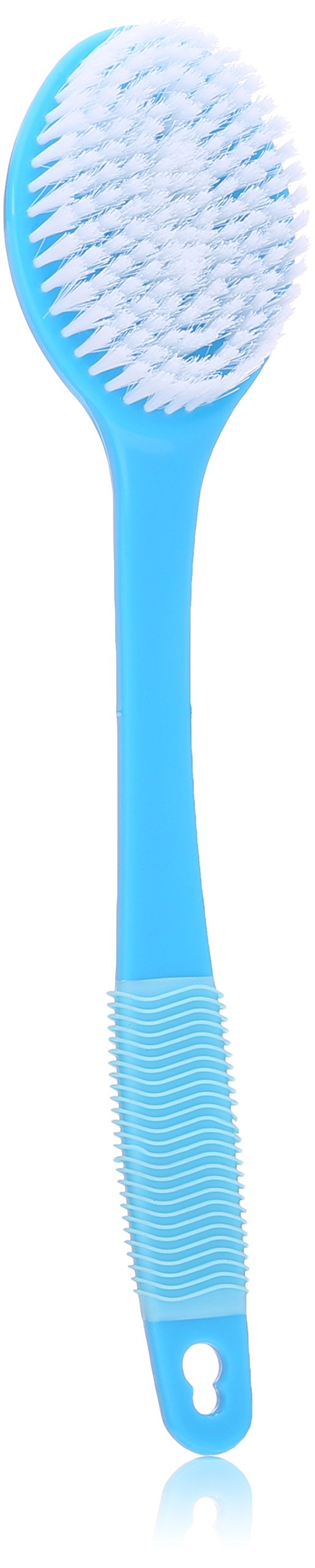 Body Benefits, Natural Bristle Bath and Shower Back Brush with Long Rubber Grip Handle; For Improved Circulation and a Smoother, Healthier Look; Self Beauty & Personal Care Body Benefits