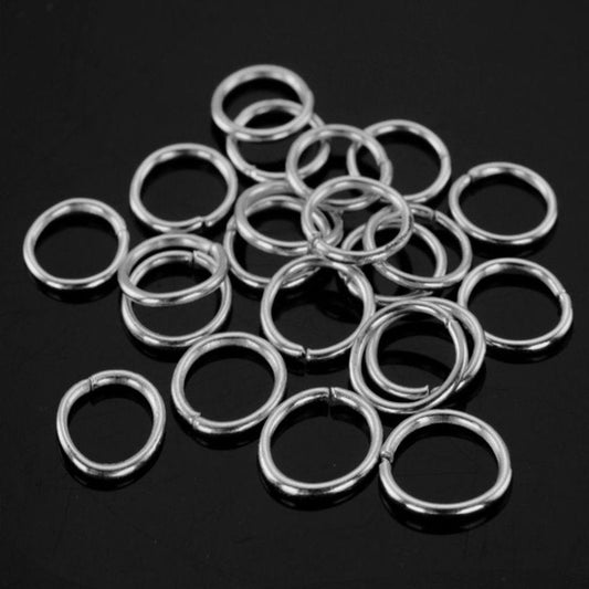 100 Pieces Hair Rings for Braids and Dreadlocks, Silver Braid Hair Loop Clip and Hoops, Hip-Hop DIY Headband Accessories (Silver) Beauty & Personal Care OKDEALS
