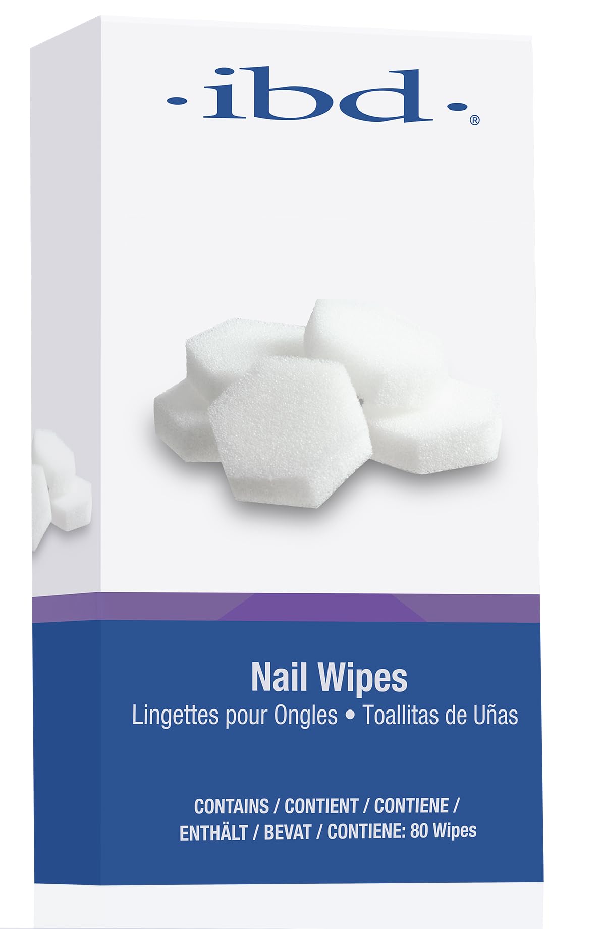ibd Nail Wipes, Lint-Free Fiberless Pads for Gel Residue Removal, Scratch-Free Finish, 80 Count, 1-Pack Beauty & Personal Care IBD