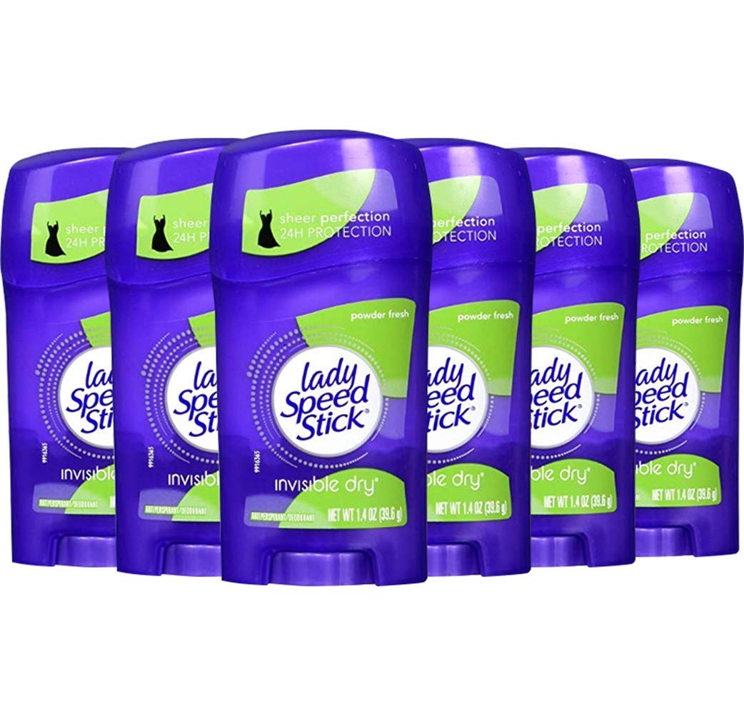 Lady Speed Stick Invisible Dry 24 Hour Powder Fresh, 1.4 oz (6 Pieces) Beauty and Personal Care Lady Speed Stick