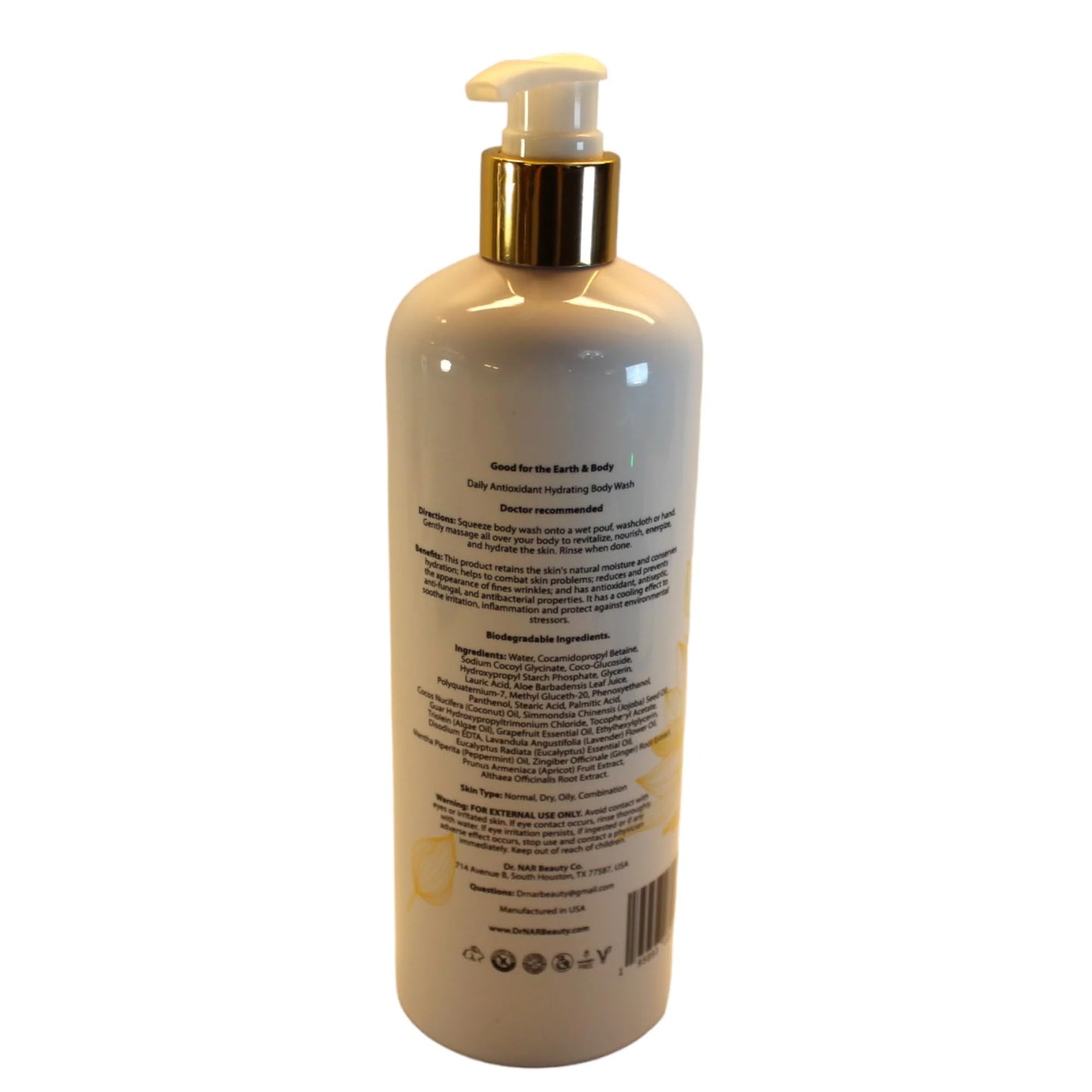 Dr. NAR Beauty Algae Oil Body Wash - Non-Foaming, Moisturizing Cleanser for Dry & Sensitive Skin - Vegan, Sulfate-Free, Gentle Plant-Based Formula Beauty & Personal Care Dr. NAR Beauty Co