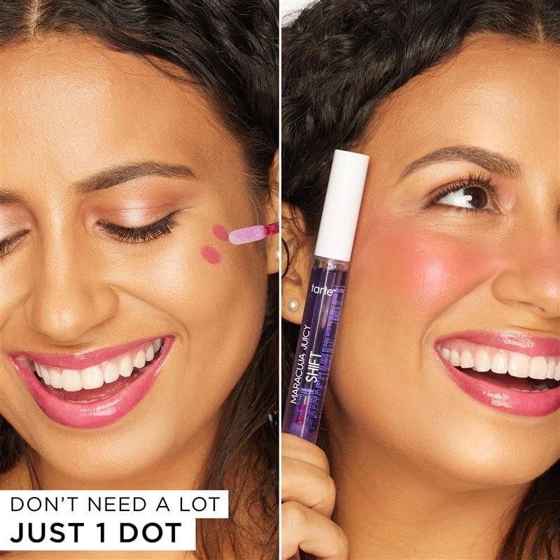 tarte maracuja juicy lip & cheek shift - pH-Powered Lip Gloss Balm with Vitamin E & Hyaluronic Acid for Smooth, Moisturized Lips & Cheek Tint Blush Beauty & Personal Care tarte