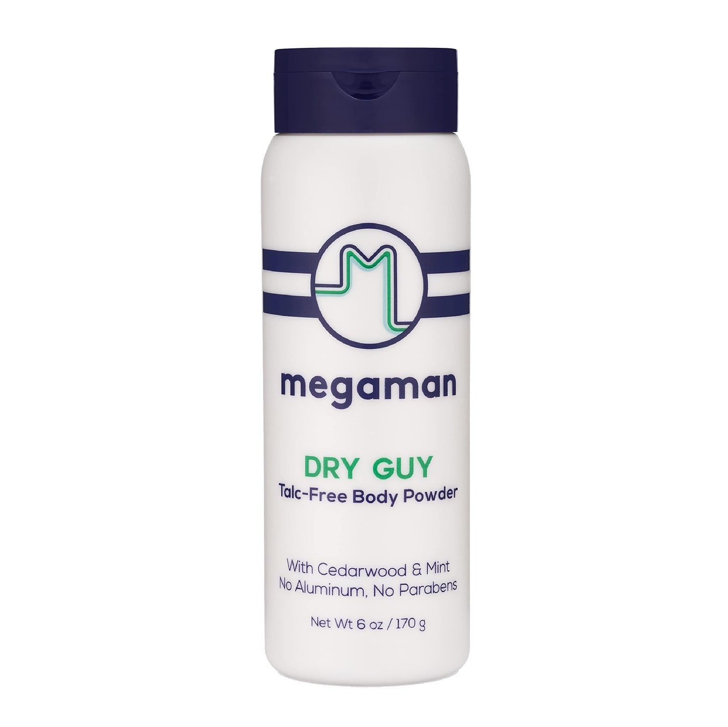 Megaman Sweat Absorbing Body Powder - Dry Guy - Prevents Chafing & Odor - Groin, Body, Feet & More - Talc-Free, All Natural - 6 oz Beauty and Personal Care Megababe